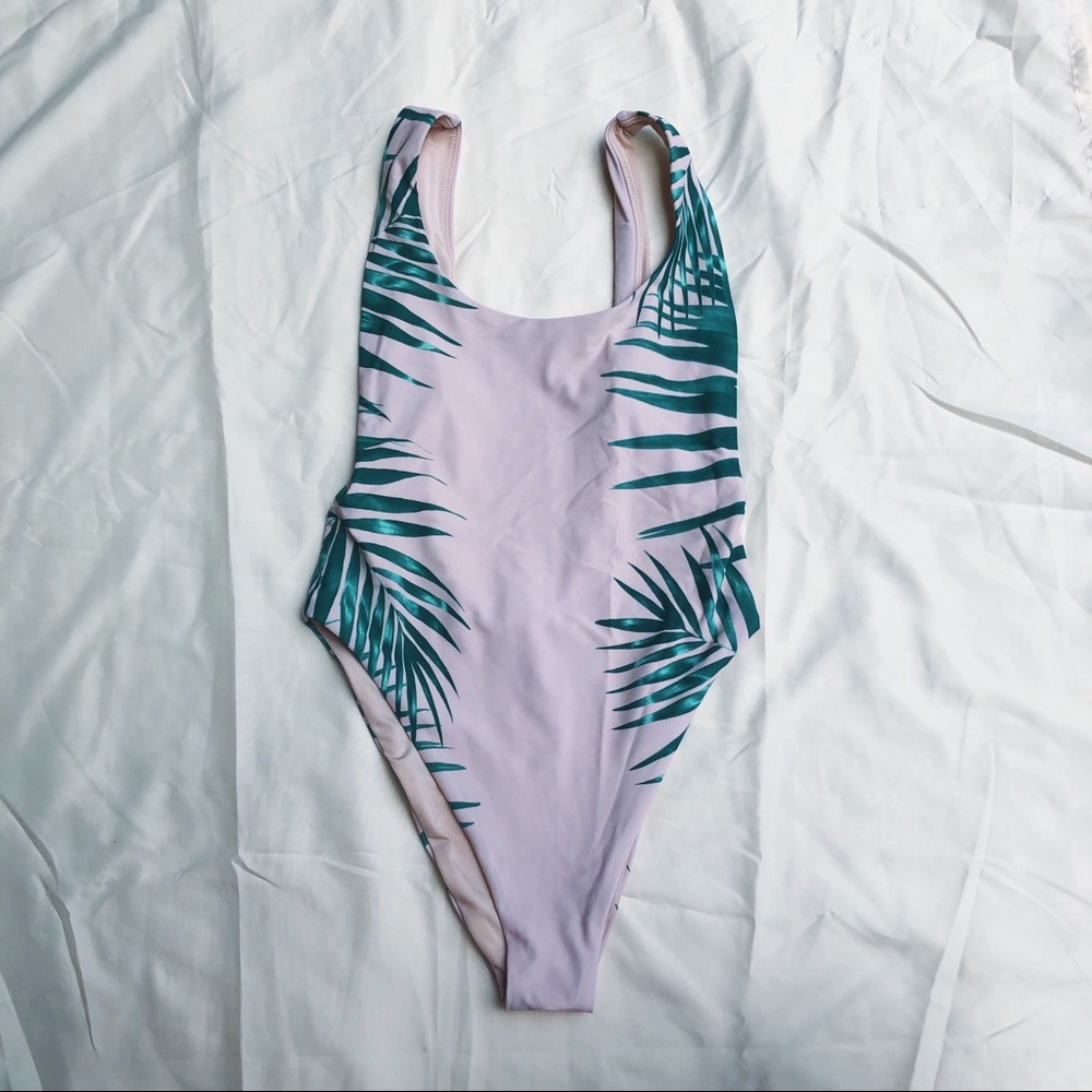 NWOT Aerie Palm Super Scoop One Piece Swimsuit
